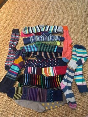 Assorted Men's Colorful Striped Socks - Multi Color Pack